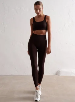 Treningstights|Ribbete Tights^AIM’N Ribbed Seamless Tights Cacao