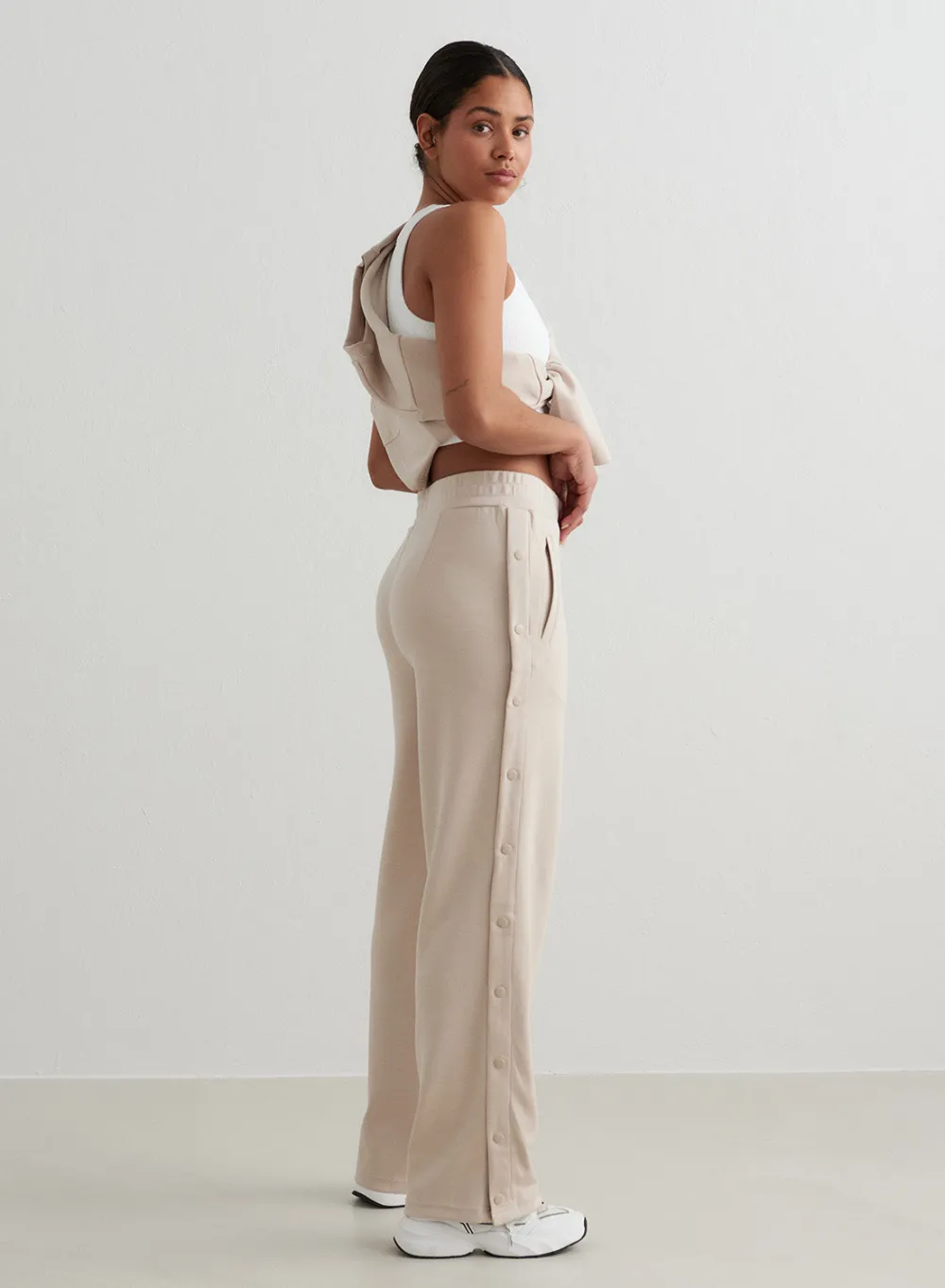 Myke Bukser|Sweatpants^AIM’N Café Au Lait Comfy Buttoned Pants Cafè au lait