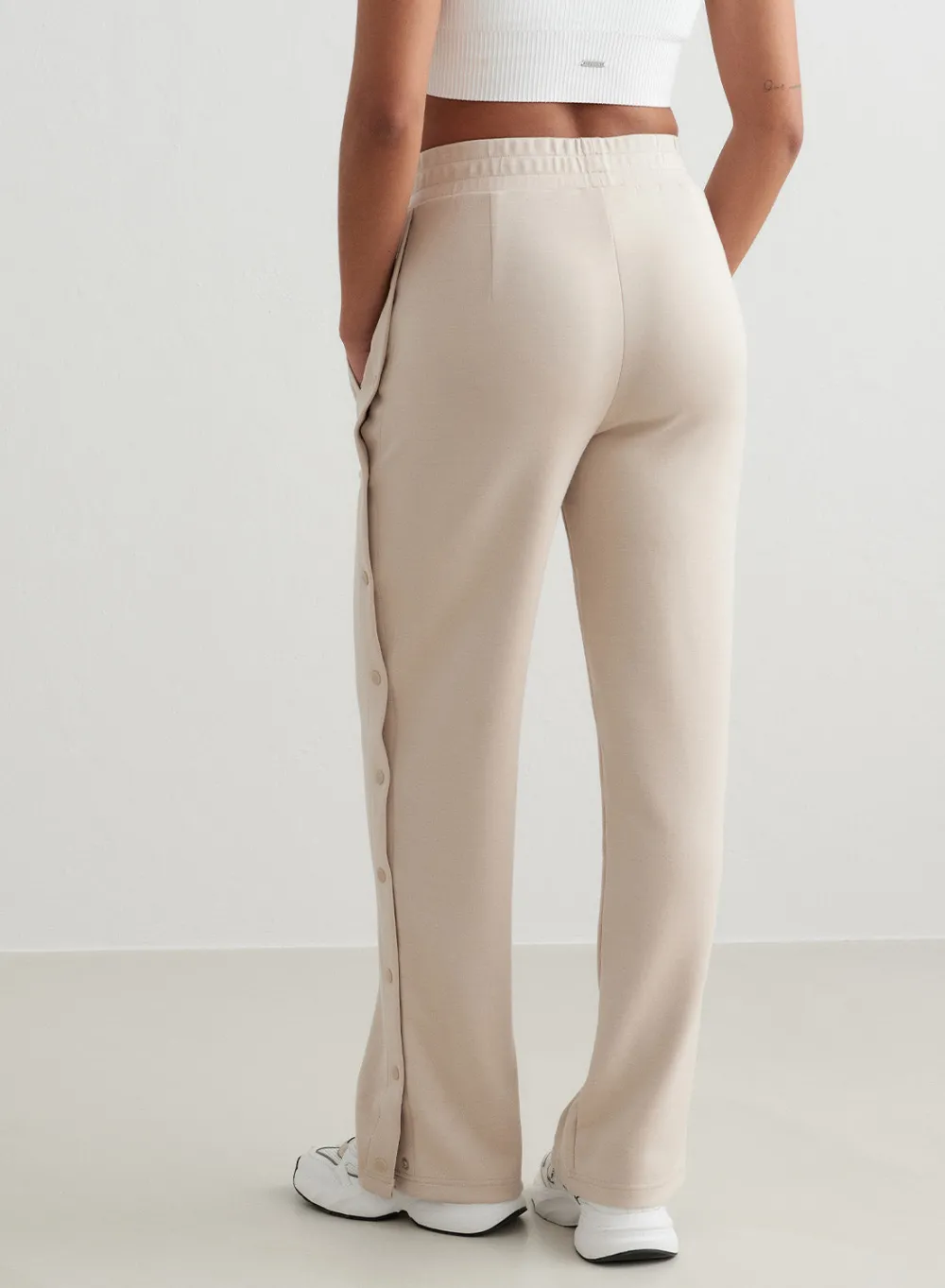 Myke Bukser|Sweatpants^AIM’N Café Au Lait Comfy Buttoned Pants Cafè au lait