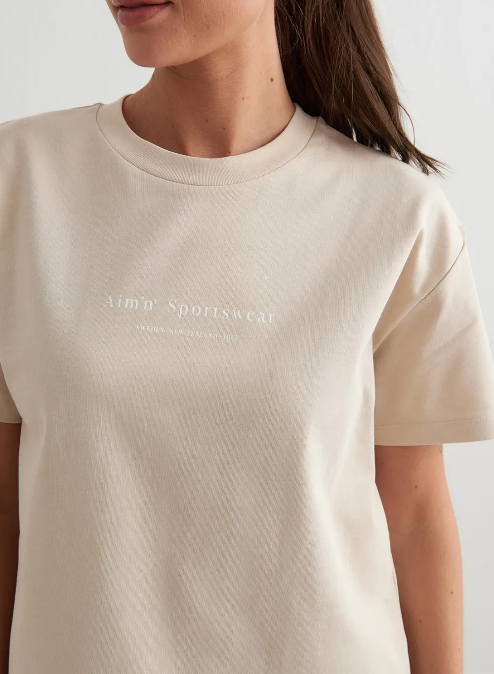 T-skjorter|T-shirts Til Hverdags^AIM’N Café Au Lait Serif Boxy T-shirt Cafè au lait