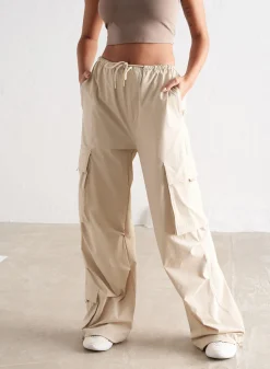Workout Pants^AIM’N Café Au Lait Windbreaker Parachute Pants Cafè au lait