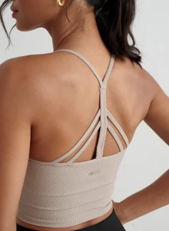 Tank Tops Og Trenings Tank Tops|Workout Tank Tops^AIM’N Ribbed Performance Bralette Dark clay