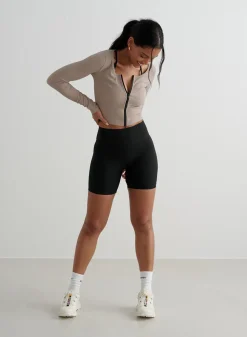 Long Sleeve Workout Tops|Treningsjakker^AIM’N Ribbed Performance Zipped Cardigan Dark clay