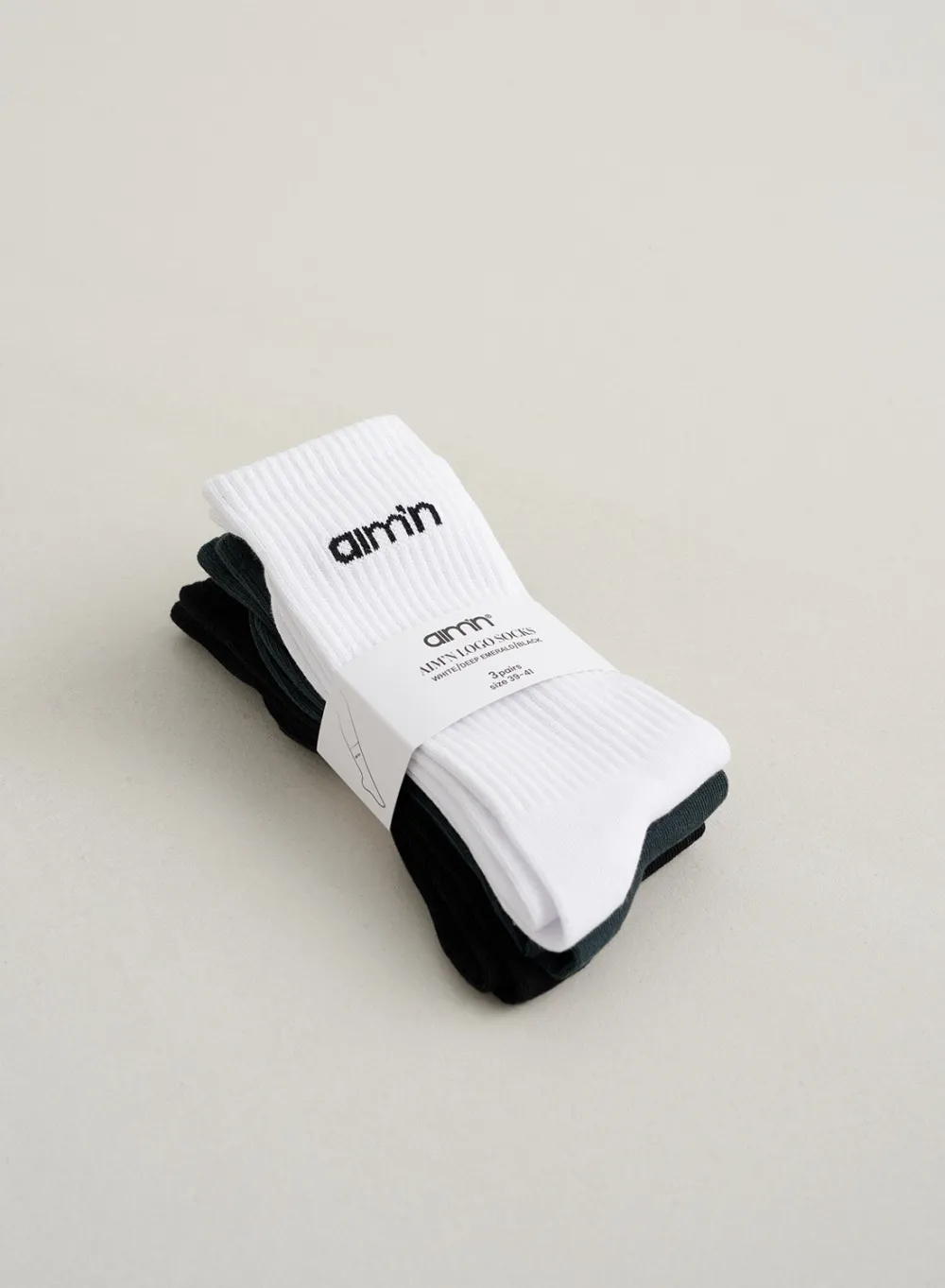 Sokker^AIM’N Aim'n Logo Socks 3-pack Deep emerald