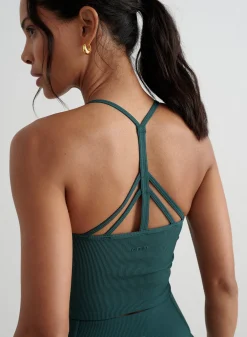 Tank Tops Og Trenings Tank Tops|Workout Tank Tops^AIM’N Ribbed Performance Bralette Deep emerald