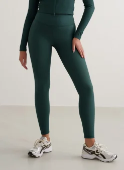 Treningstights|Ribbete Tights^AIM’N Ribbed Performance Tights Deep emerald