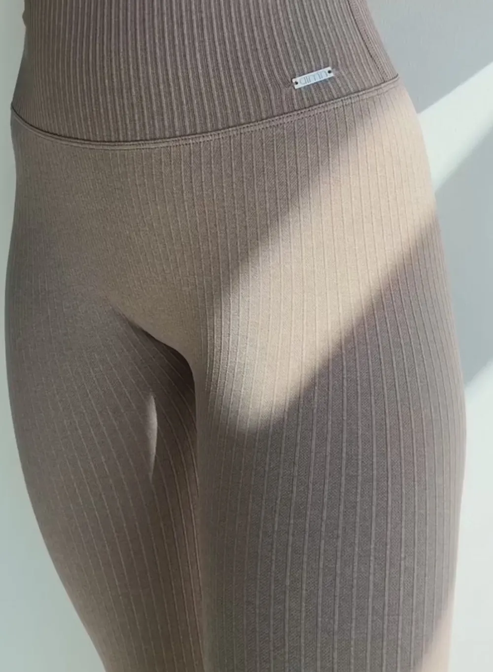 Treningstights|Ribbete Tights^AIM’N Ribbed Seamless Tights Espresso