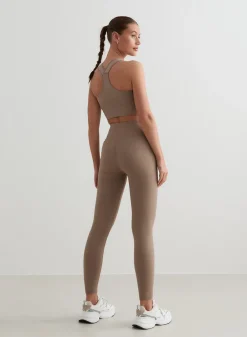 Treningstights|Ribbete Tights^AIM’N Ribbed Seamless Tights Espresso