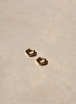 Vanntette Smykker^AIM’N Waterproof Angle Hoop Earrings Gold