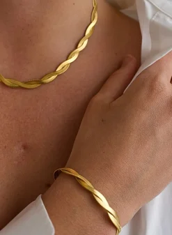 Vanntette Smykker^AIM’N Gold Waterproof Braid Necklace