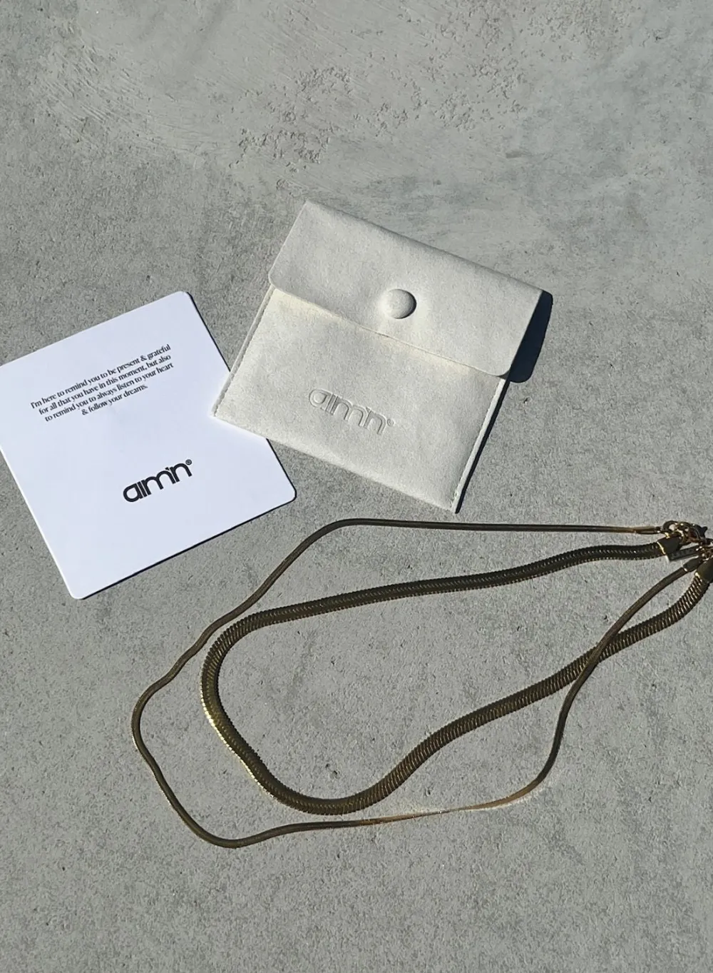 Vanntette Smykker^AIM’N Waterproof Double Necklace Gold