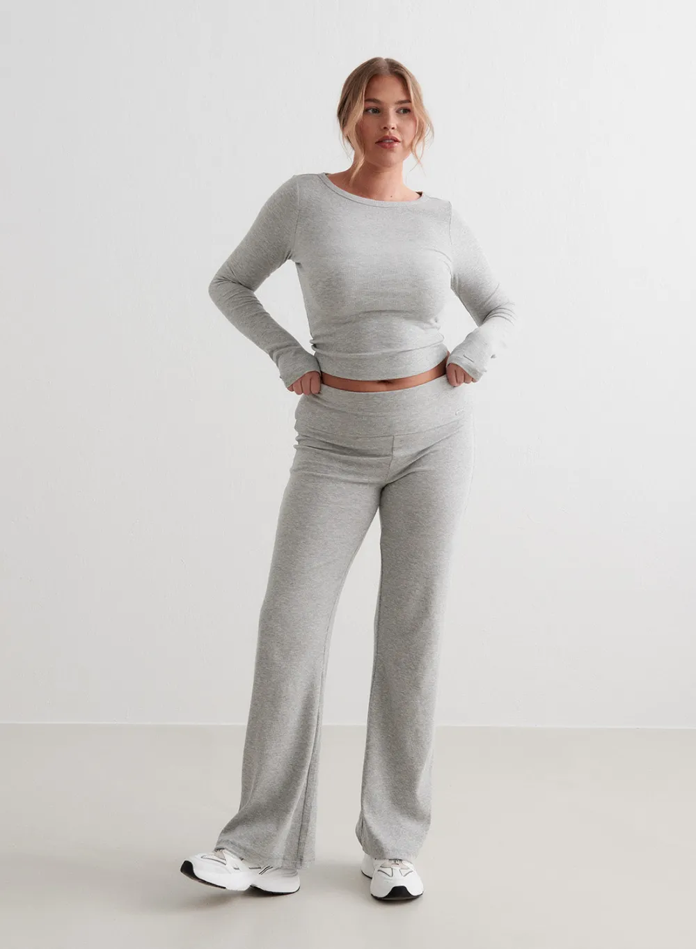 Myke Bukser|Sweatpants^AIM’N Ease Ribbed Pants Grey melange