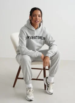 Langermede Skjorter|Sweatshirts^AIM’N Varsity Sweat Hood Grey melange