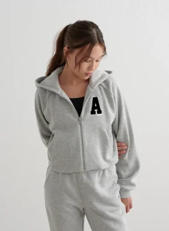 Løpejakker^AIM’N Young Sweat Zip Hood Grey melange