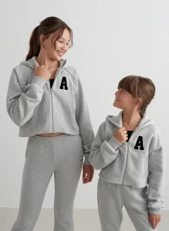 Løpejakker^AIM’N Young Sweat Zip Hood Grey melange