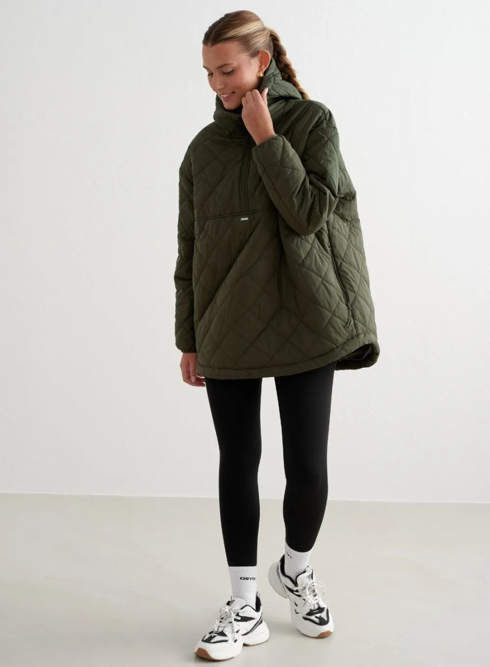Anorakker|Høstjakker^AIM’N Oversized Quilted Anorak Khaki