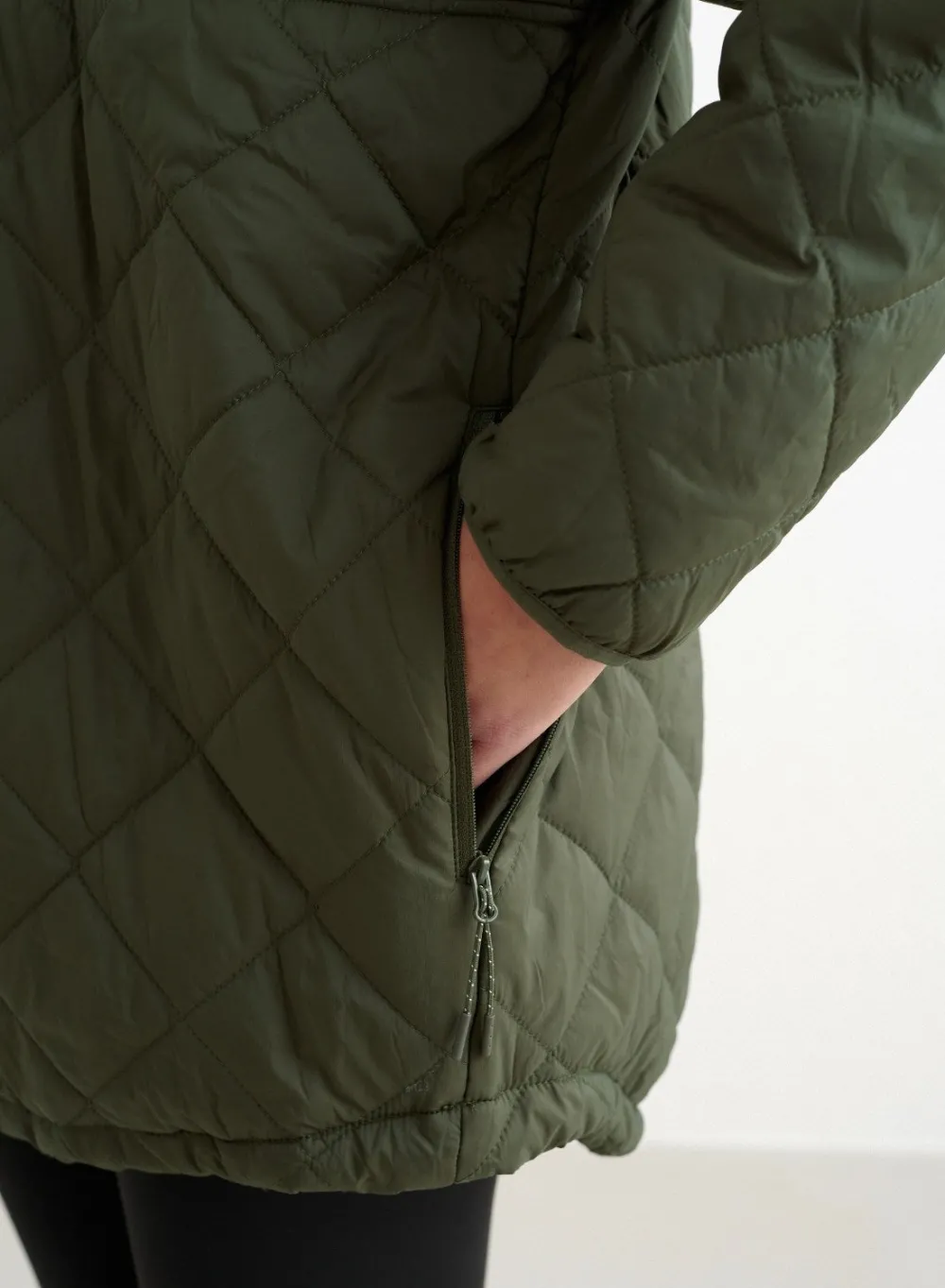 Anorakker|Høstjakker^AIM’N Oversized Quilted Anorak Khaki