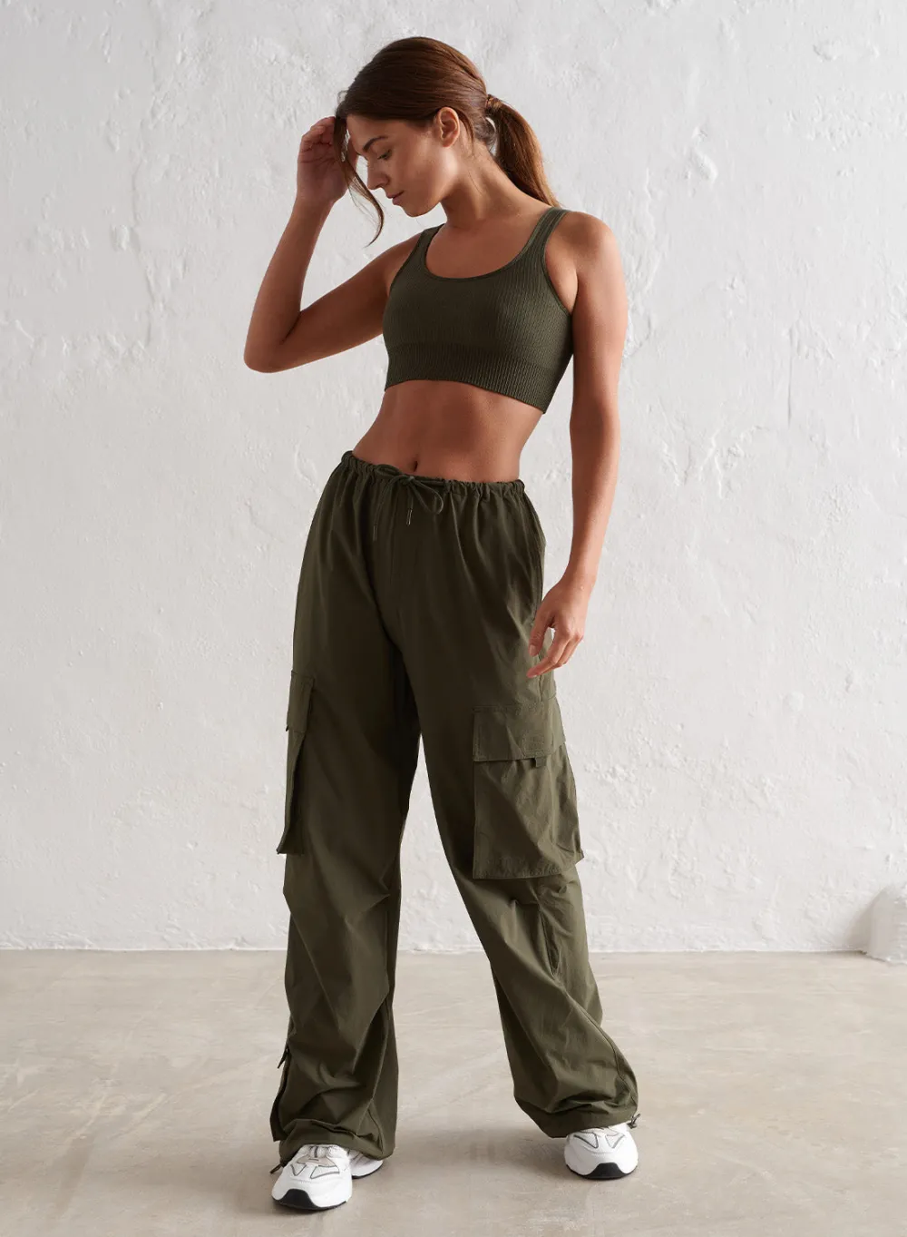 Workout Pants^AIM’N Windbreaker Parachute Pants Khaki