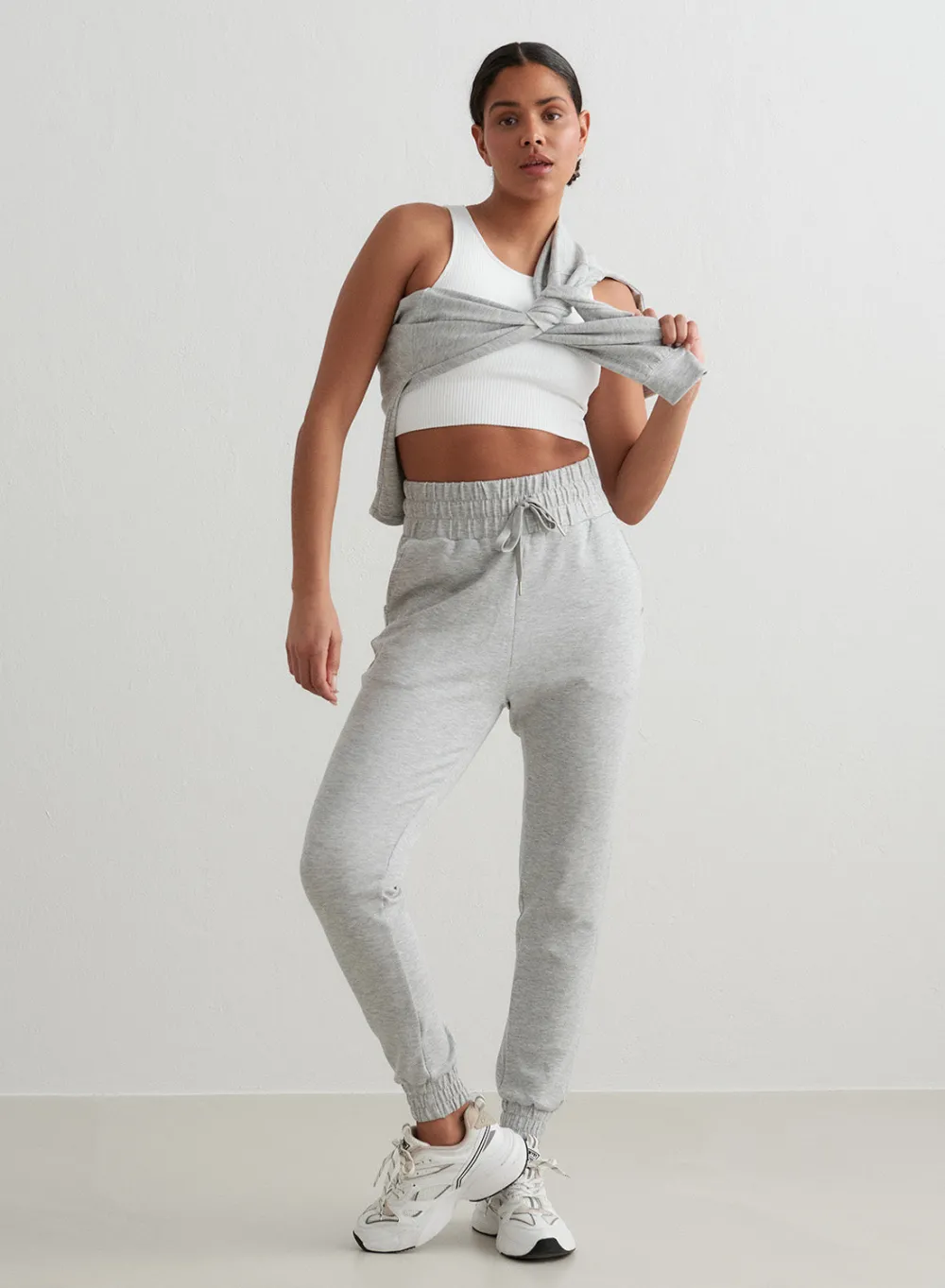 Myke Bukser|Sweatpants^AIM’N Melange Comfy Sweatpants Light Grey