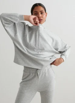 Sweatshirts|Gensere^AIM’N Melange Comfy Half Zip Light Grey