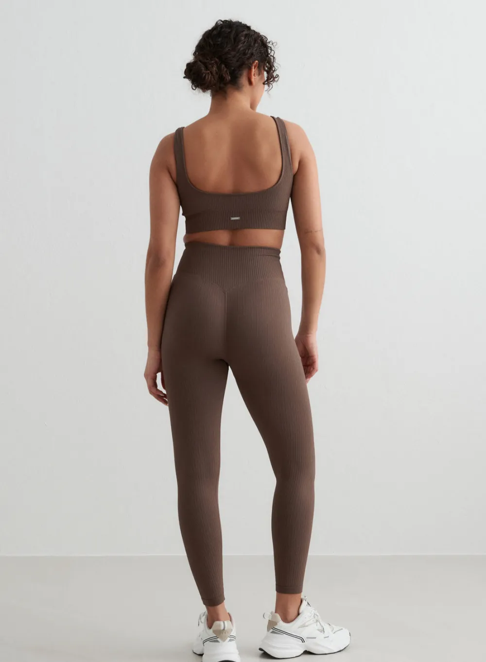 Ribbed Sports Bras|Seamless Sports Bras^AIM’N Ribbed Seamless Tank Bra Macchiato