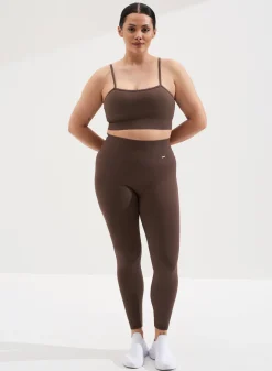 Ribbed Sports Bras|Seamless Sports Bras^AIM’N Ribbed Seamless Strap Bra Macchiato