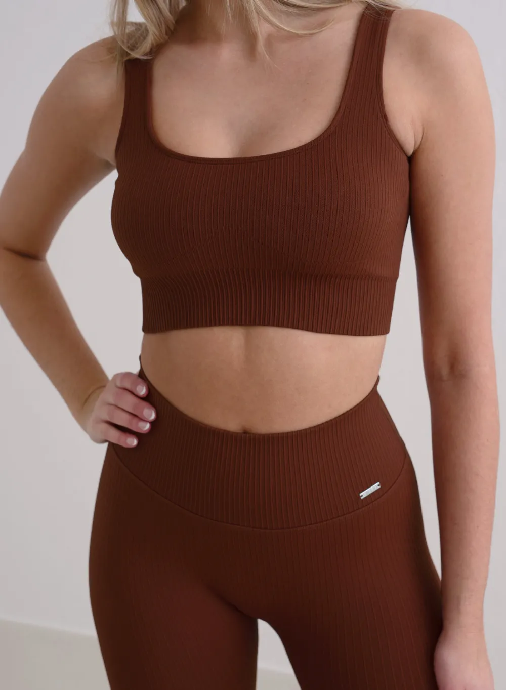Ribbed Sports Bras|Seamless Sports Bras^AIM’N Ribbed Seamless Bra Mahogany