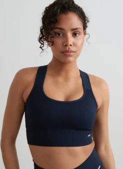 Ribbed Sports Bras|High Support^AIM’N High Support Ribbed Bra Navy