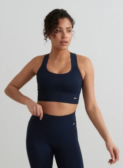 Ribbed Sports Bras|High Support^AIM’N High Support Ribbed Bra Navy
