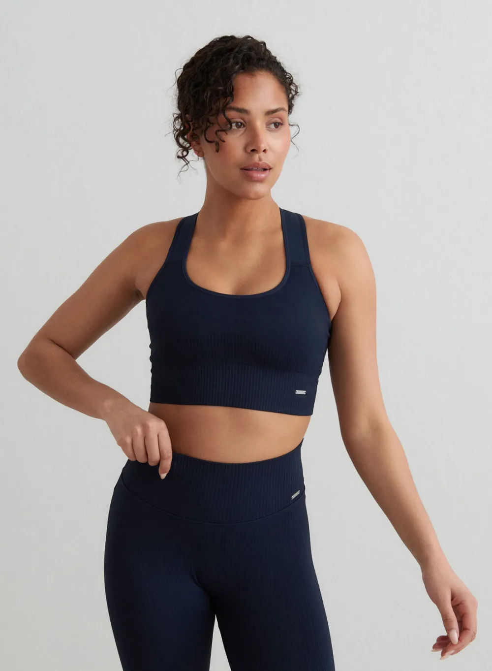 Ribbed Sports Bras|High Support^AIM’N High Support Ribbed Bra Navy