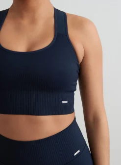 Ribbed Sports Bras|High Support^AIM’N High Support Ribbed Bra Navy