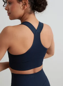 Ribbed Sports Bras|High Support^AIM’N High Support Ribbed Bra Navy
