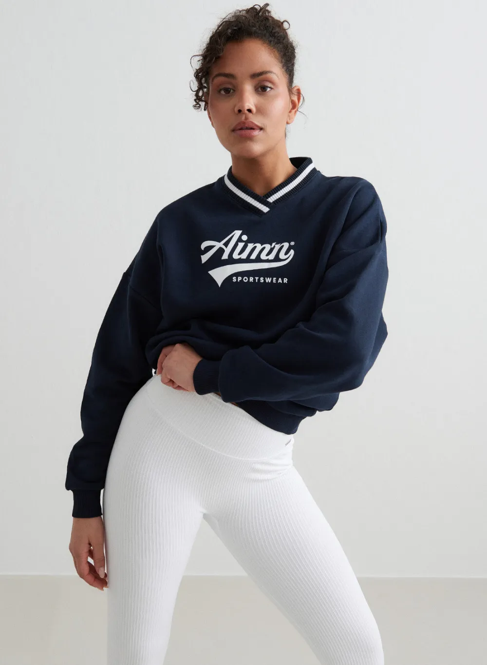 Sweatshirts|Gensere^AIM’N Navy Pitch V-neck Sweatshirt