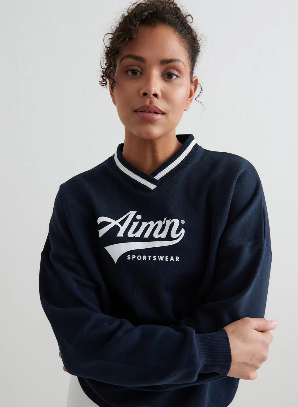 Sweatshirts|Gensere^AIM’N Navy Pitch V-neck Sweatshirt