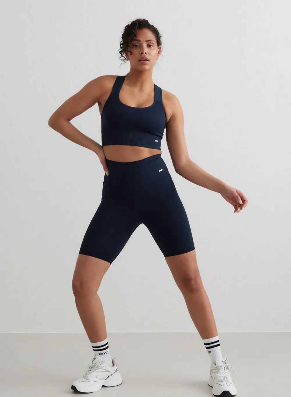 All Biker Shorts^AIM’N Ribbed Biker Shorts Navy
