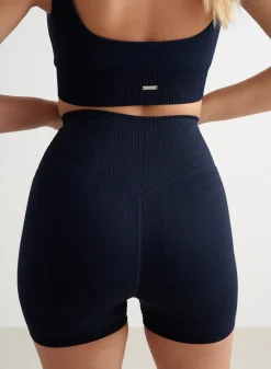 All Biker Shorts^AIM’N Ribbed Midi Biker Shorts Navy