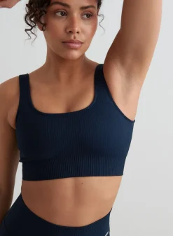 Ribbed Sports Bras|Seamless Sports Bras^AIM’N Ribbed Seamless Bra Navy