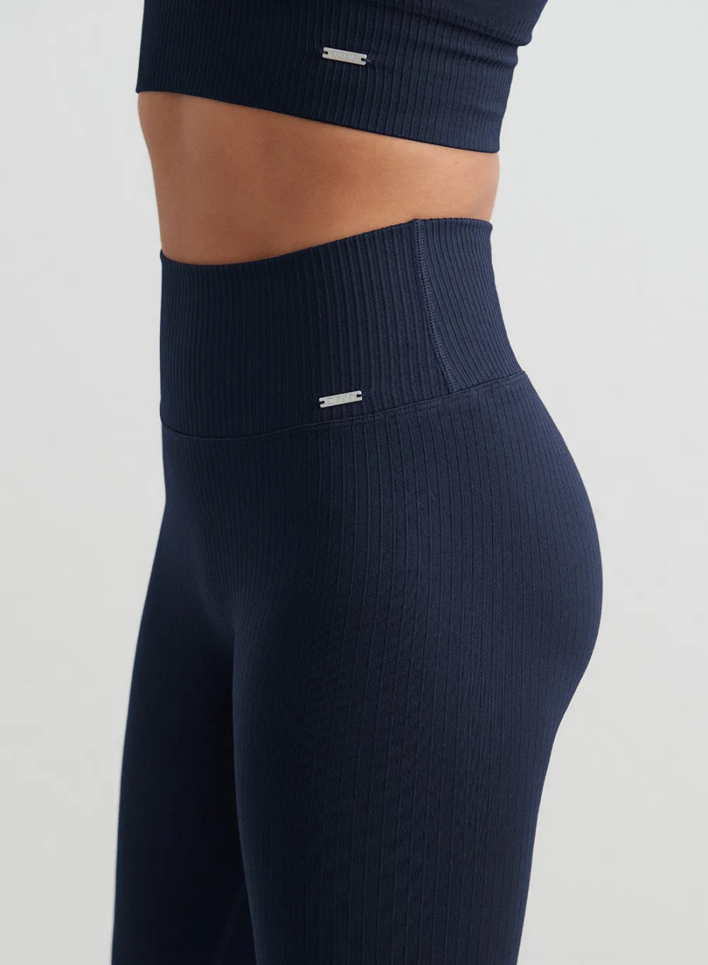 Treningstights|Ribbete Tights^AIM’N Ribbed Seamless Tights Navy