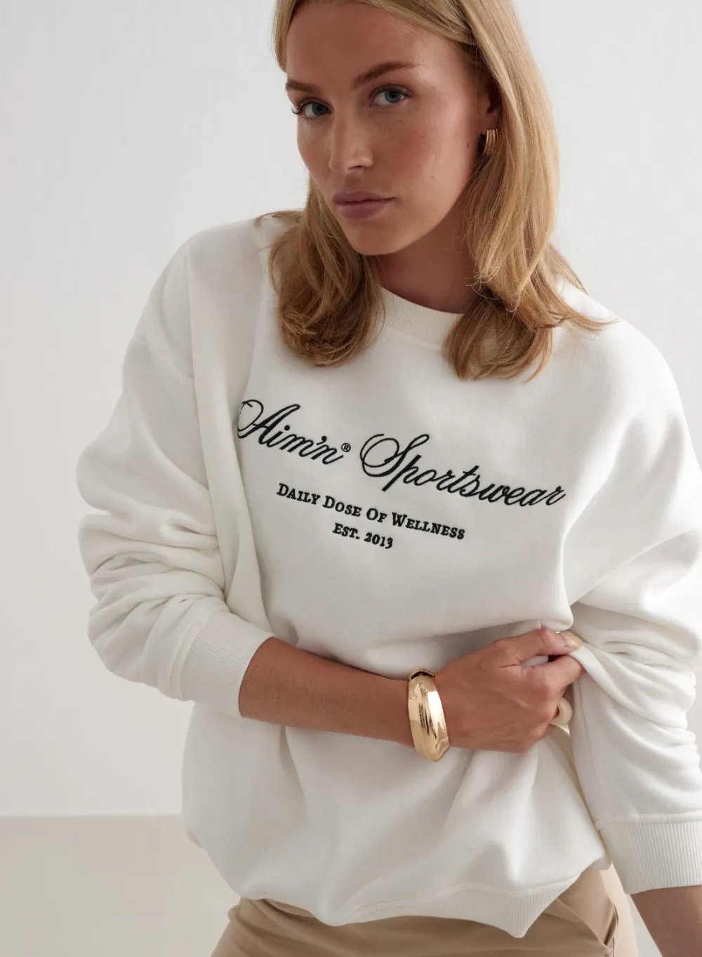 Langermede Skjorter|Sweatshirts^AIM’N Heritage Sweatshirt Off white