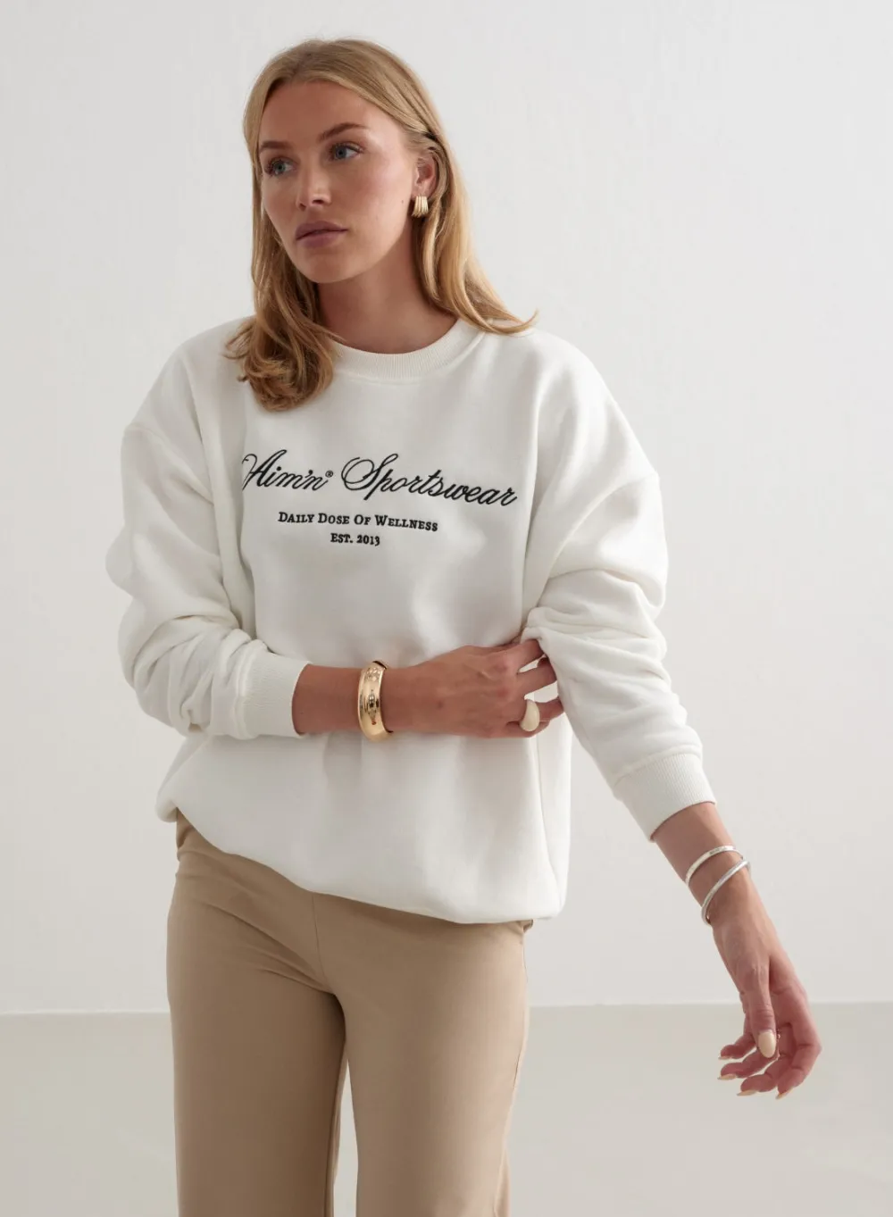 Langermede Skjorter|Sweatshirts^AIM’N Heritage Sweatshirt Off white