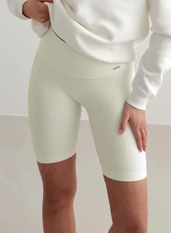 Seamless Biker Shorts|All Biker Shorts^AIM’N Off-White Ribbed Seamless Biker Shorts Off white