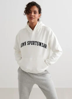Langermede Skjorter|Sweatshirts^AIM’N Off-White Varsity Sweat Hood Off white