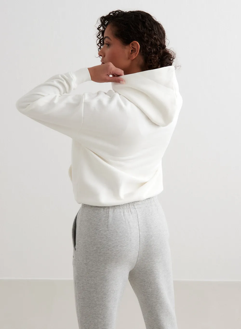 Langermede Skjorter|Sweatshirts^AIM’N Off-White Varsity Sweat Hood Off white