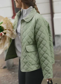 Høstjakker|Jakker Til Hverdags^AIM’N Pale Khaki Quilted Femme Jacket Pale-khaki