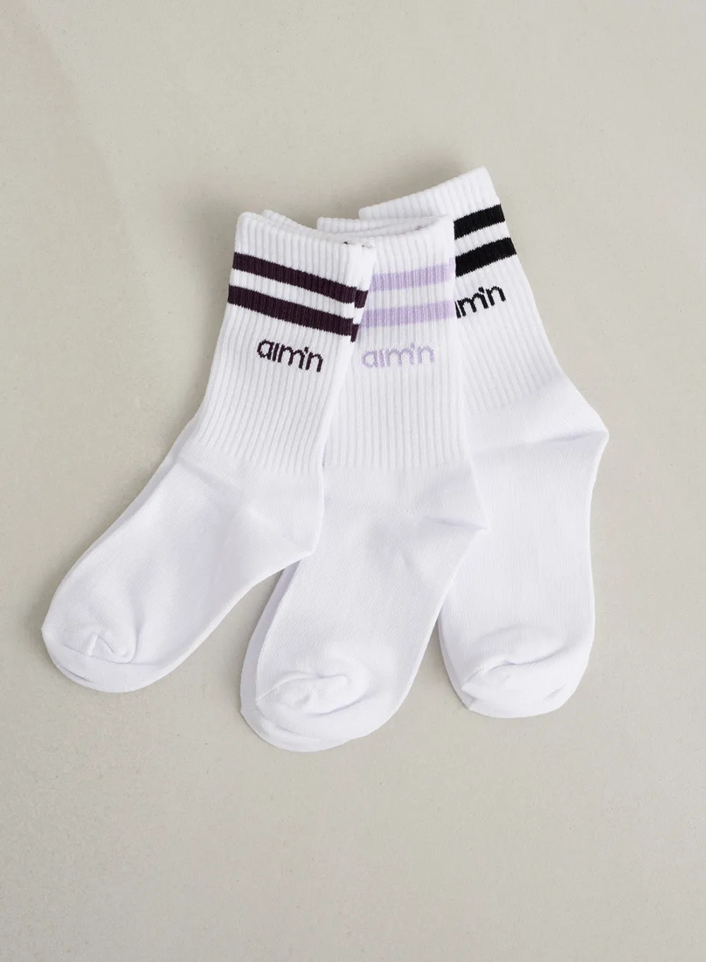 Sokker^AIM’N Pale Lavender Young Aim High Socks 3-pack