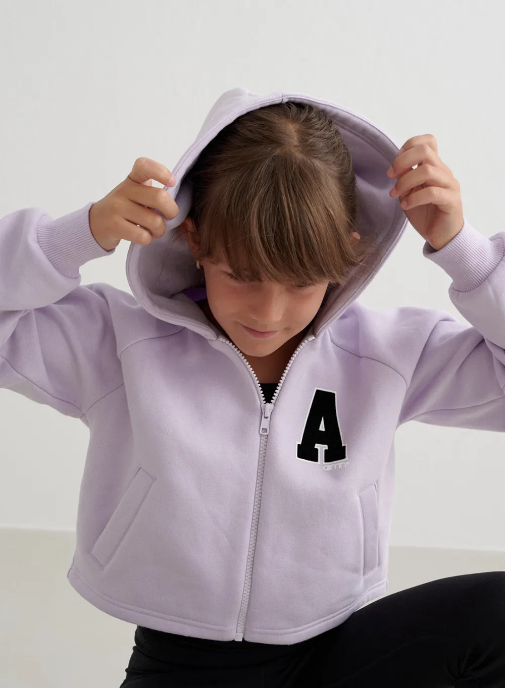 Løpejakker^AIM’N Young Sweat Zip Hood Pale lavender