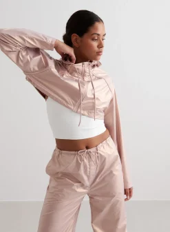 Langermede Skjorter|Crop Topper^AIM’N Metallic Cropped Jacket Rose