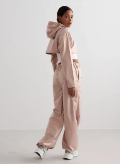 Workout Pants^AIM’N Metallic Plain Parachute Pants Rose