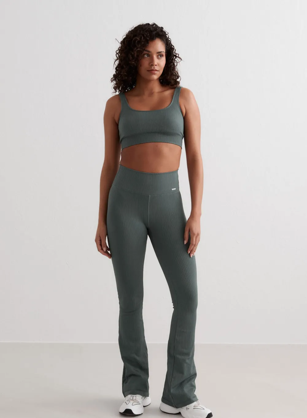 Ribbed Sports Bras|Seamless Sports Bras^AIM’N Ribbed Seamless Bra Sage