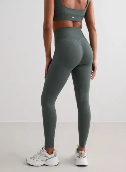 Treningstights|Ribbete Tights^AIM’N Ribbed Seamless Tights Sage